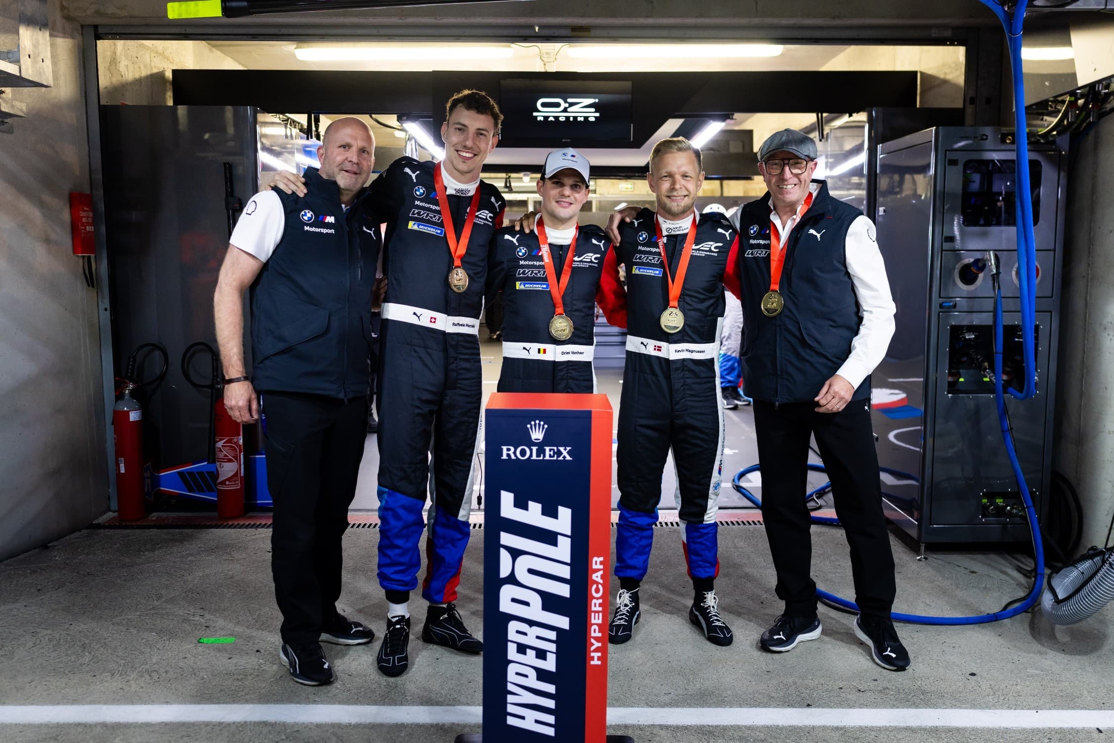 BMW M Hybrid V8 pole position Le Mans 2026 Dries Vanthoor Raffaelle Marciello Kevin Magnussen