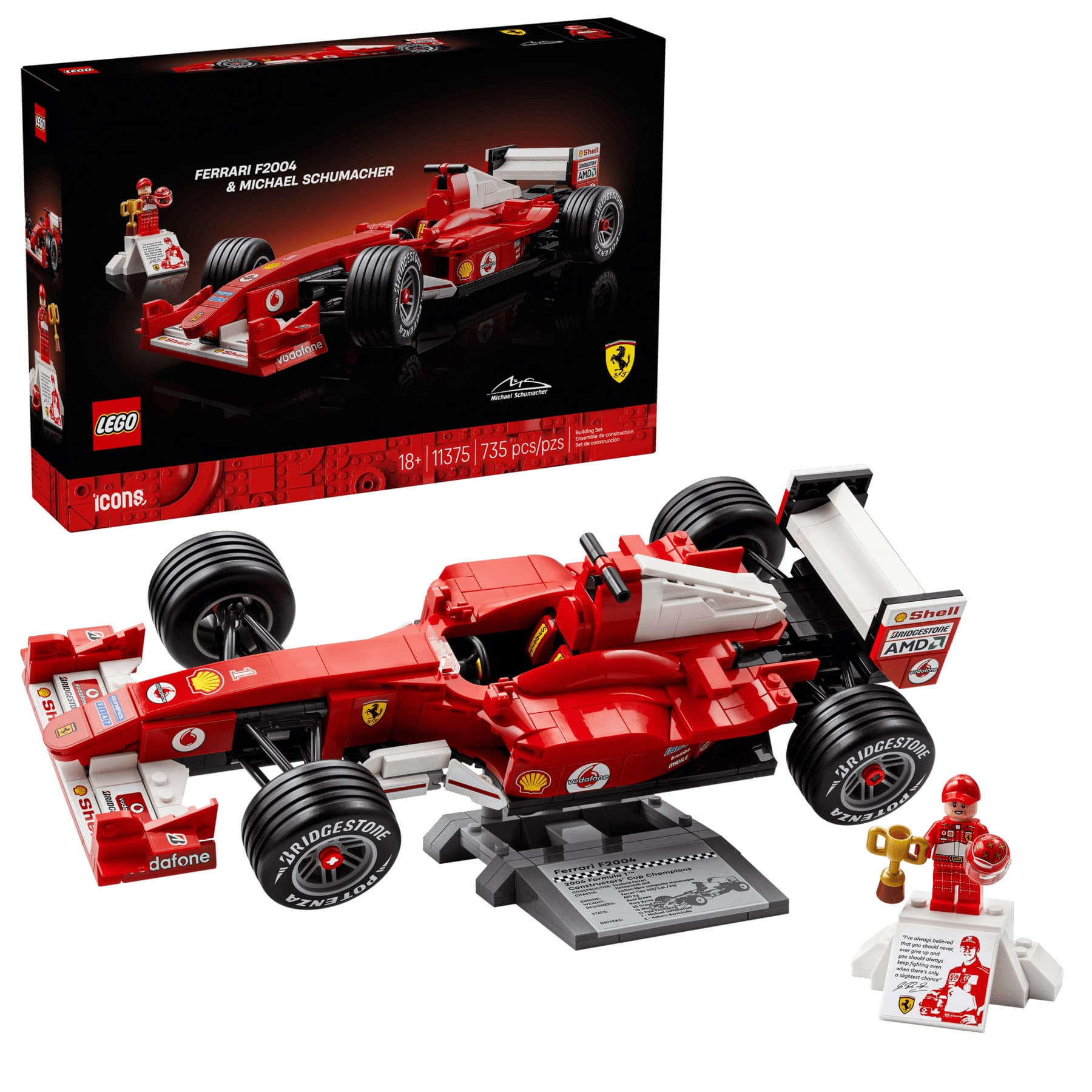 LEGO odhalilo nový set s Ferrari F2004 a Michaelem Schumacherem