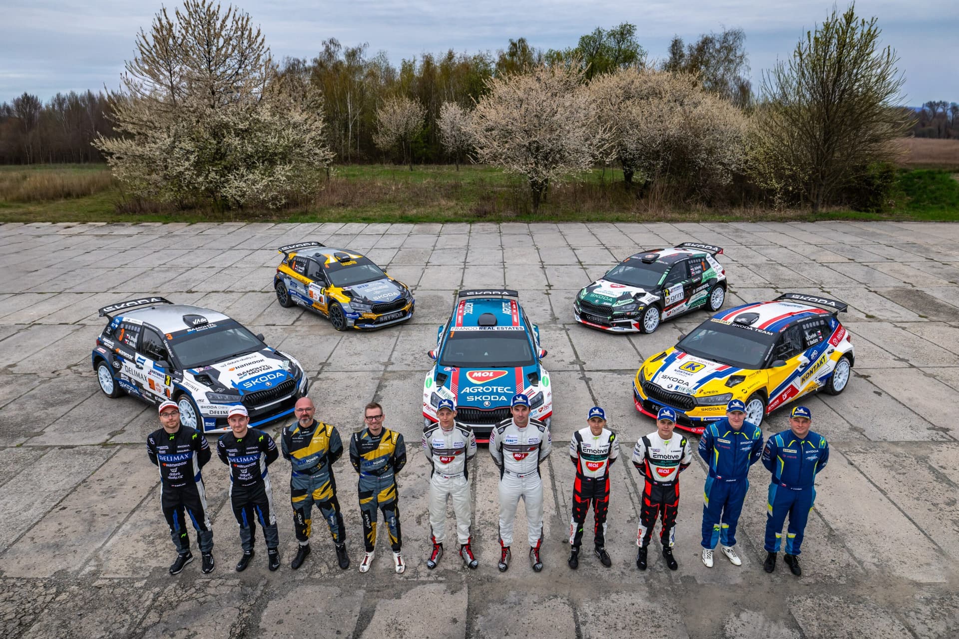Škoda Motorsport dealreské týmy 2026 MČR v Rally