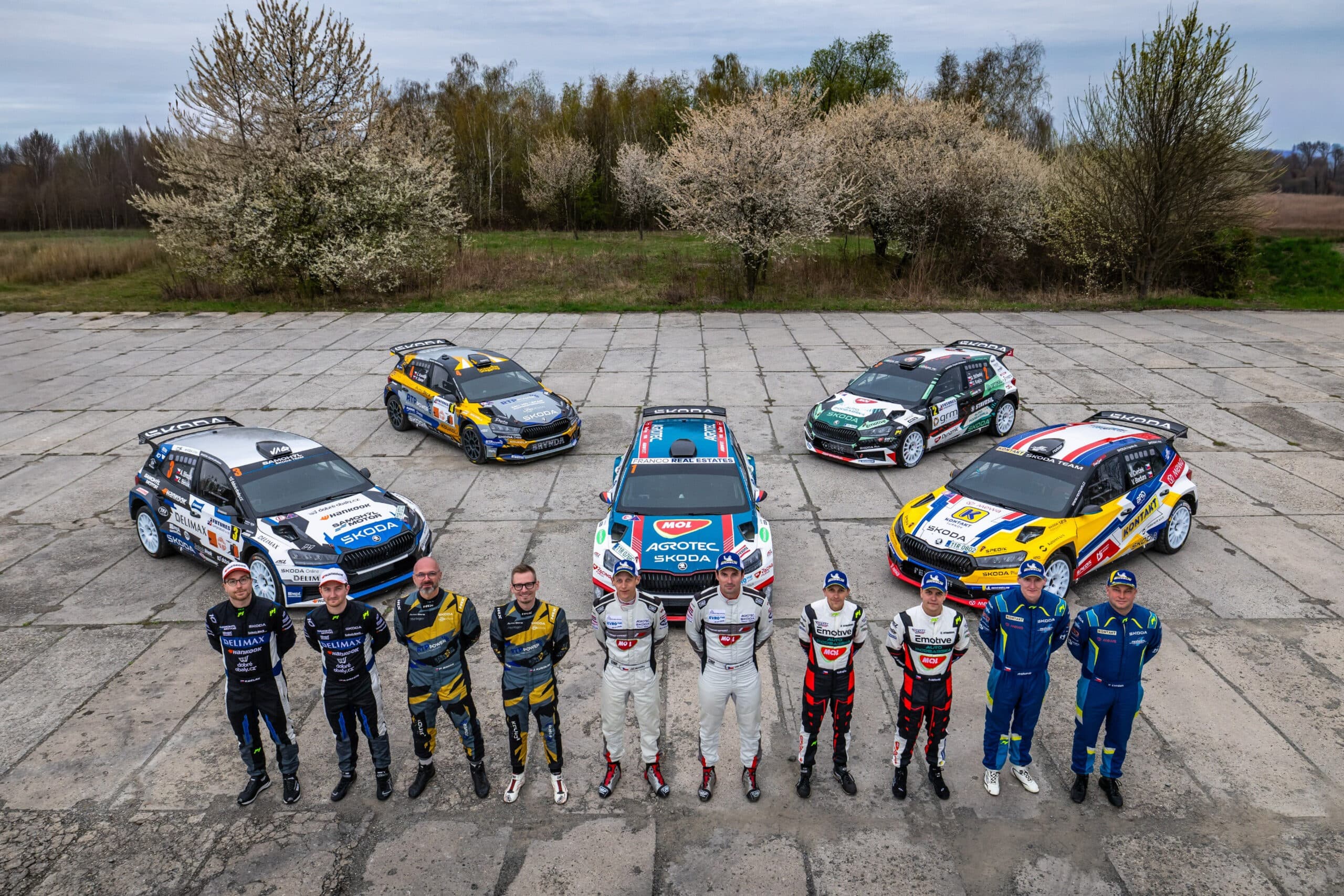 Škoda Motorsport dealreské týmy 2026 MČR v Rally